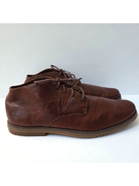 Timberland Chukka Boots Mens 11.5 Brown Leather Yorkdale Lace Up Ortholite A22GK main image 8